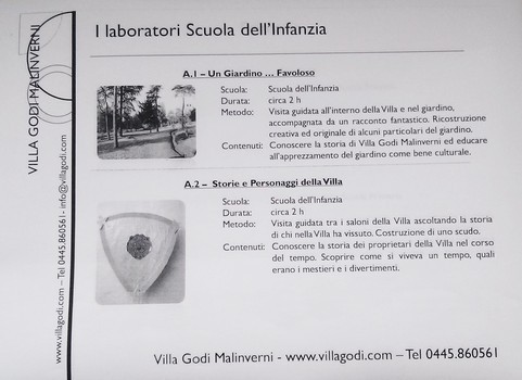 Presentazione della Nuova Iniziativa di School Educational di Villa Godi Malinverni - laboratori scuola infanzia 1