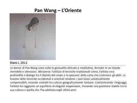 Il Salotto degli artisti - 2015 - pan wang l'oriente